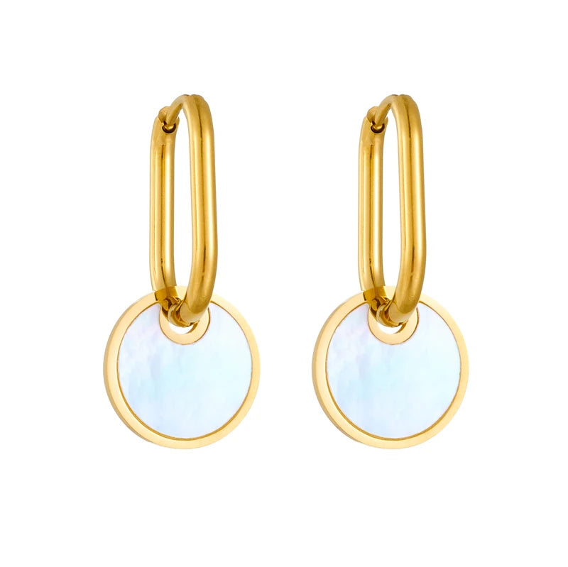 Geometric Crystal Stud Earrings | Stainless Steel Boho Fashion Jewellery | Afrocentric