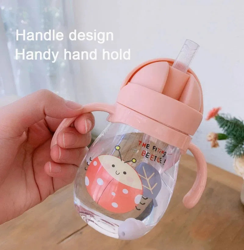 Baby Water Cup with Straw - Cute Anti-Choking Duckbill Infant Drinking Cup | Afrocentric