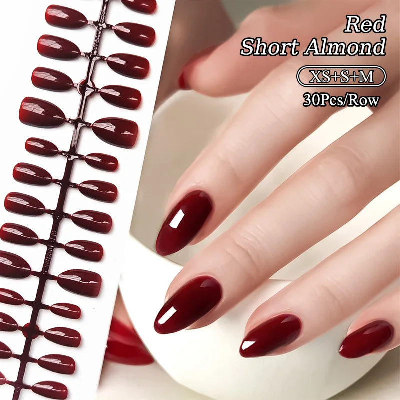 Matte Nude Press-On Nail Set | 30pcs Full Cover False Nails | French & Nude Styles 62702-2 | Afrocentric