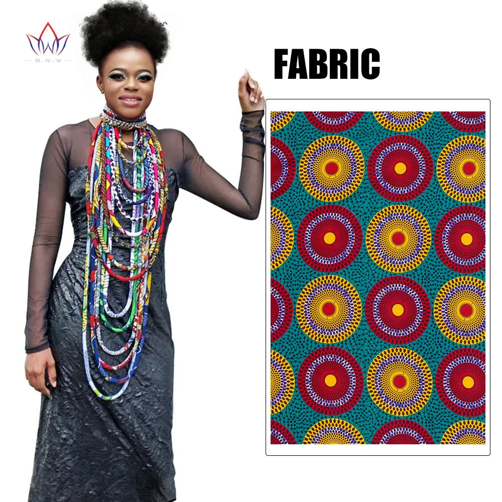 Ankara Wax Print Fabric Necklace | Handmade African Tribal Jewellery 1214 | Afrocentric