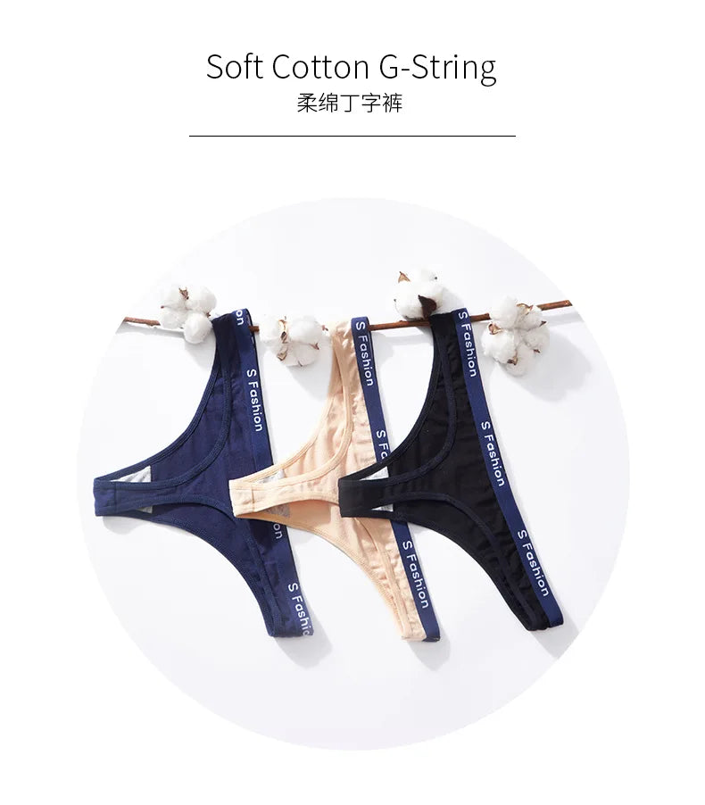 Women's Low-Waist Cotton Thong Panties | Soft & Comfortable | M–XL | Afrocentric