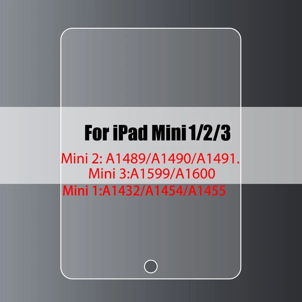 iPad Tempered Glass Screen Protector | 9H Hardness | Multi-Model To Mini 1 2 3 China Mainland | Afrocentric