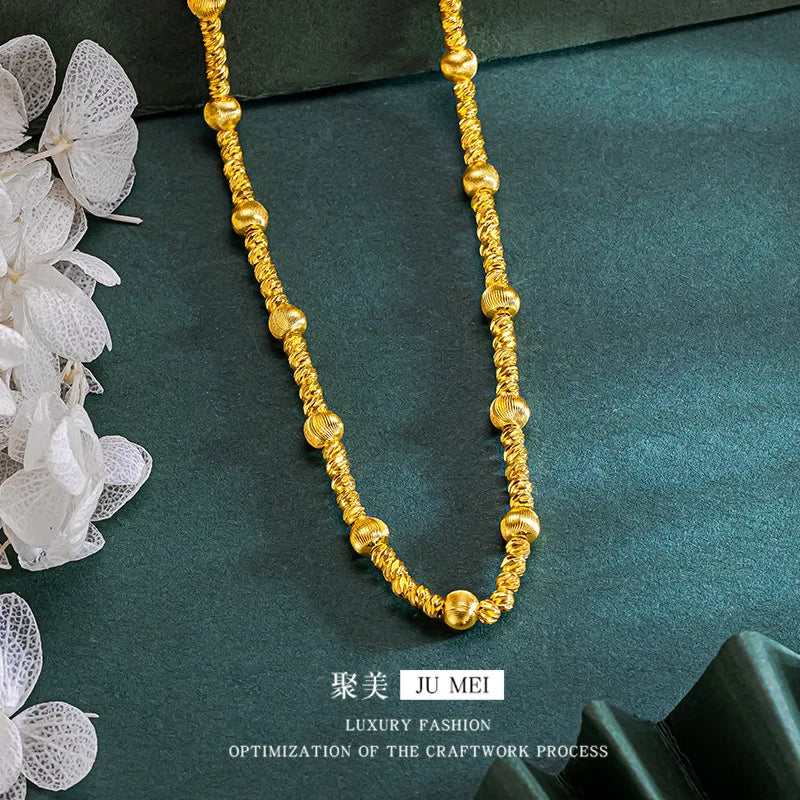 Luxury 24K Gold Cat's Eye Galaxy Bead Necklace & Bracelet Set | Afrocentric
