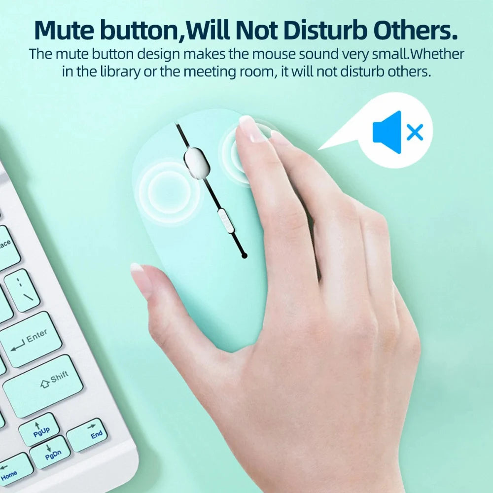 Silent Bluetooth Mouse | Wireless Noiseless Optical Mouse for Laptop & iPad | Afrocentric