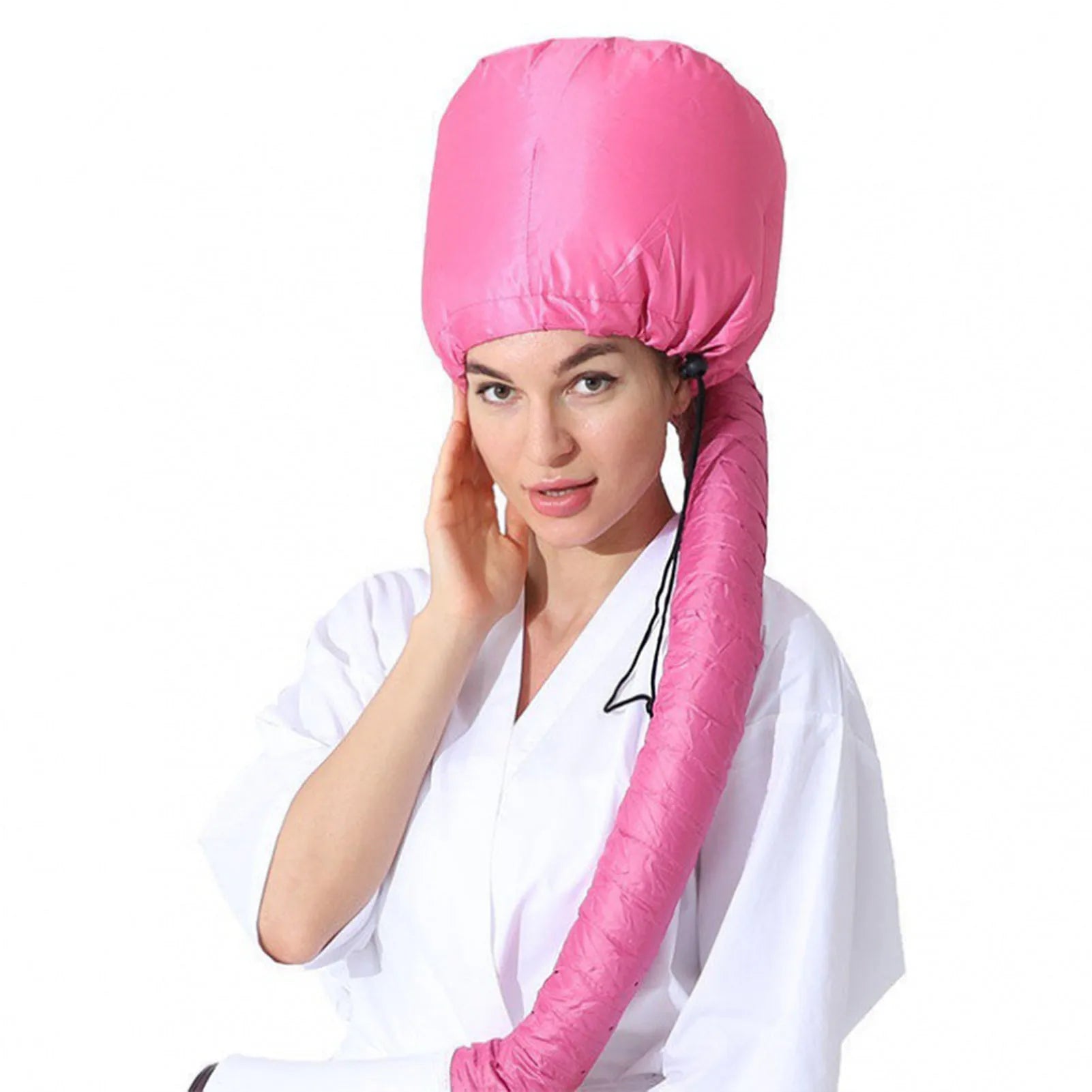 Hair Dryer Steamer Cap | Reusable Deep Conditioning Heat Cap pink | Afrocentric