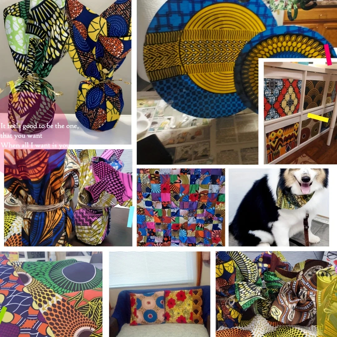 30/100pcs 4x4Inches pre cut fabric,Multicolor African Fabric Square No Repeat Patchwork Fabric Patchwork Bundles DIY | Afrocentric