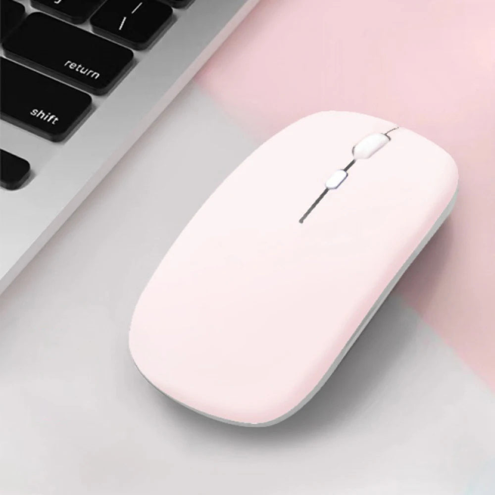 Silent Bluetooth Mouse | Wireless Noiseless Optical Mouse for Laptop & iPad pink | Afrocentric