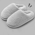 Winter Women's Faux Fur Warm Slippers - Plush Slip-Resistant Indoor House Shoes GRAY | Afrocentric