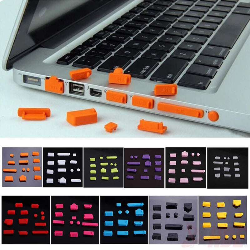 Silicone Laptop Port Dust Plugs | 16-Piece Universal Anti-Dust Cover Set | Afrocentric