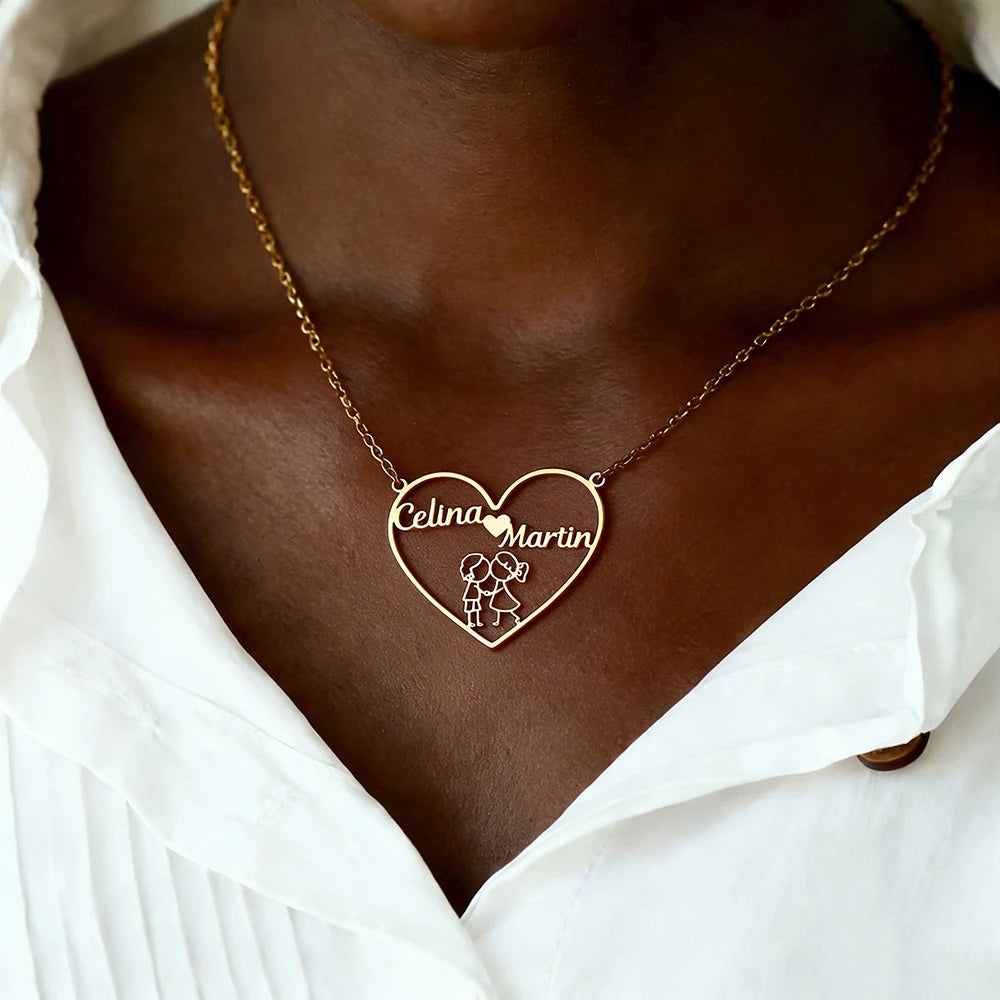 Custom Name Necklace for Women — Personalised Stainless Steel Pendant Style 15 | Afrocentric
