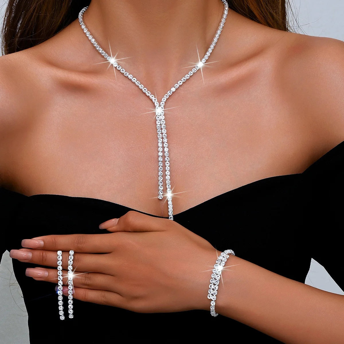 Geometric Jewellery Set | Necklace, Earrings & Bracelet for Weddings & Parties WHITE COLOR | Afrocentric