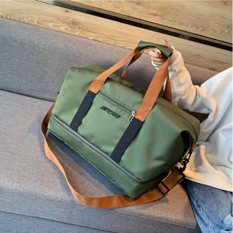 Expandable Large-Capacity Travel & Gym Bag | Weekender Duffel | Unisex | Afrocentric