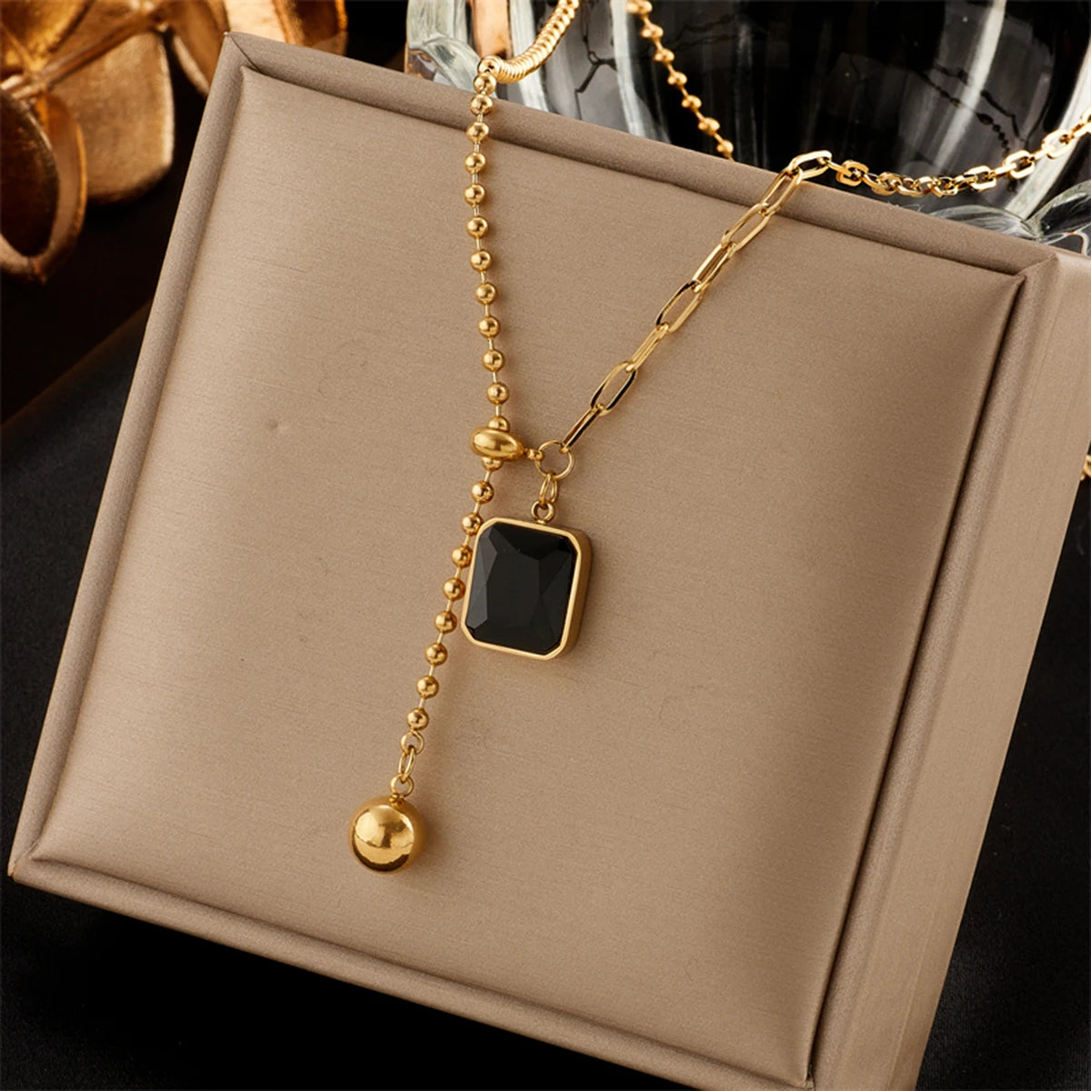 Multilayer Coin Pendant Necklace | Layered Chain for Women N1739 | Afrocentric