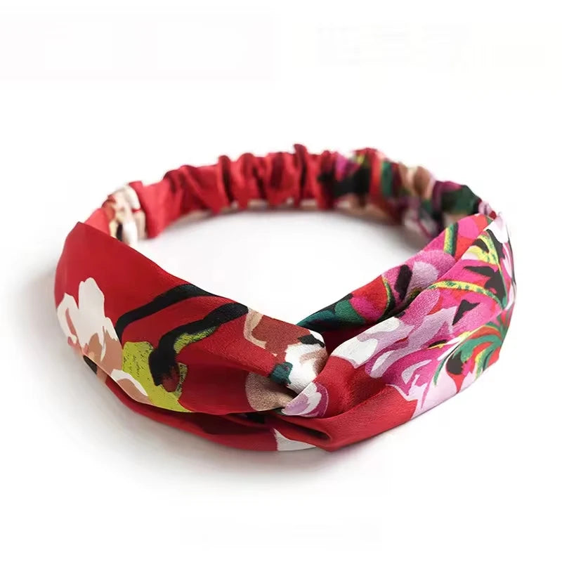Boho Knot Elastic Headband | Cross Turban Hair Band for Women 19 | Afrocentric