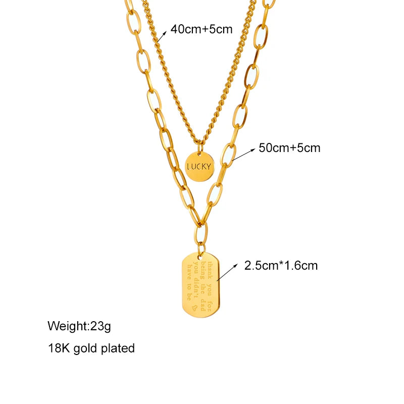 Multilayer Coin Pendant Necklace | Layered Chain for Women | Afrocentric