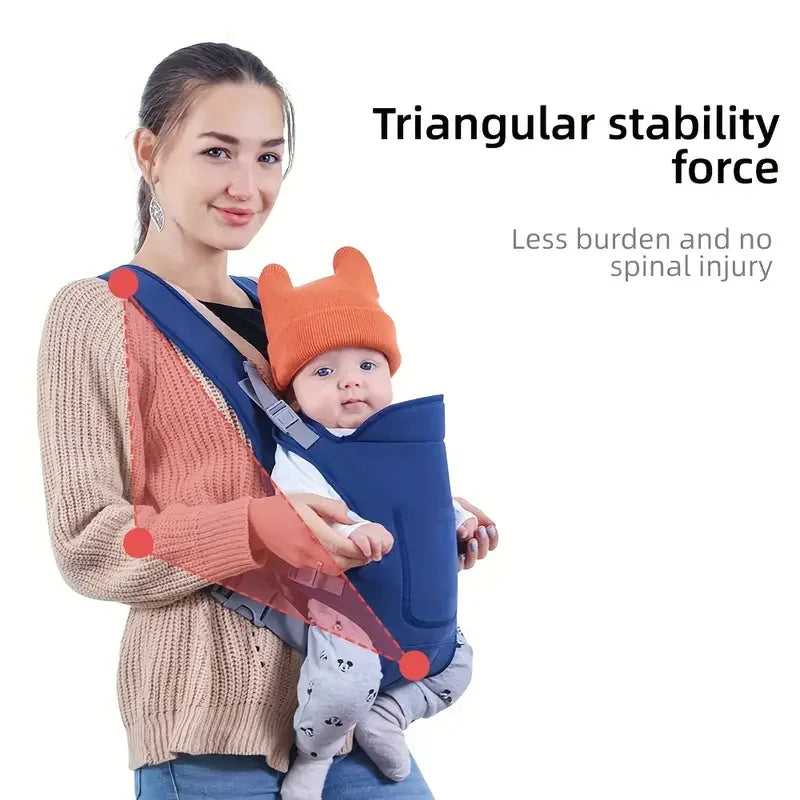 4-in-1 Ergonomic Baby Carrier Backpack - Breathable Infant Sling with Hipseat & Waist Belt | Afrocentric
