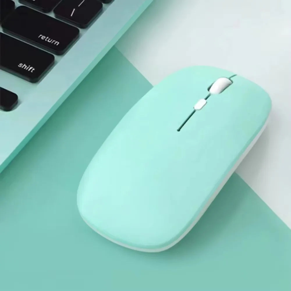 Silent Bluetooth Mouse | Wireless Noiseless Optical Mouse for Laptop & iPad light green | Afrocentric