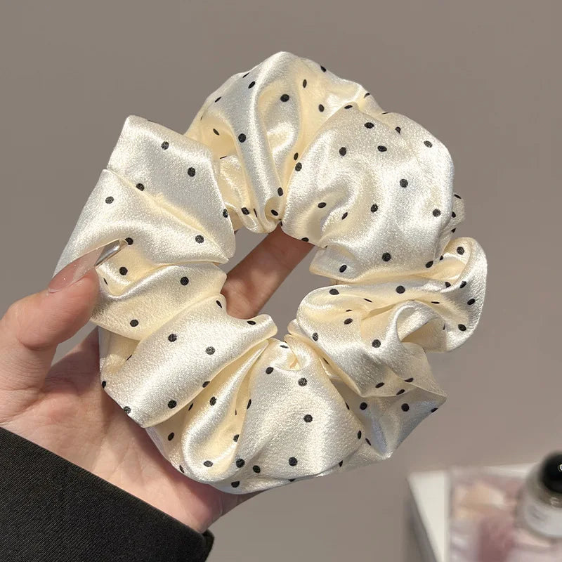 Polka Dot Scrunchie Set | Elastic Hair Ties for Women | Afrocentric