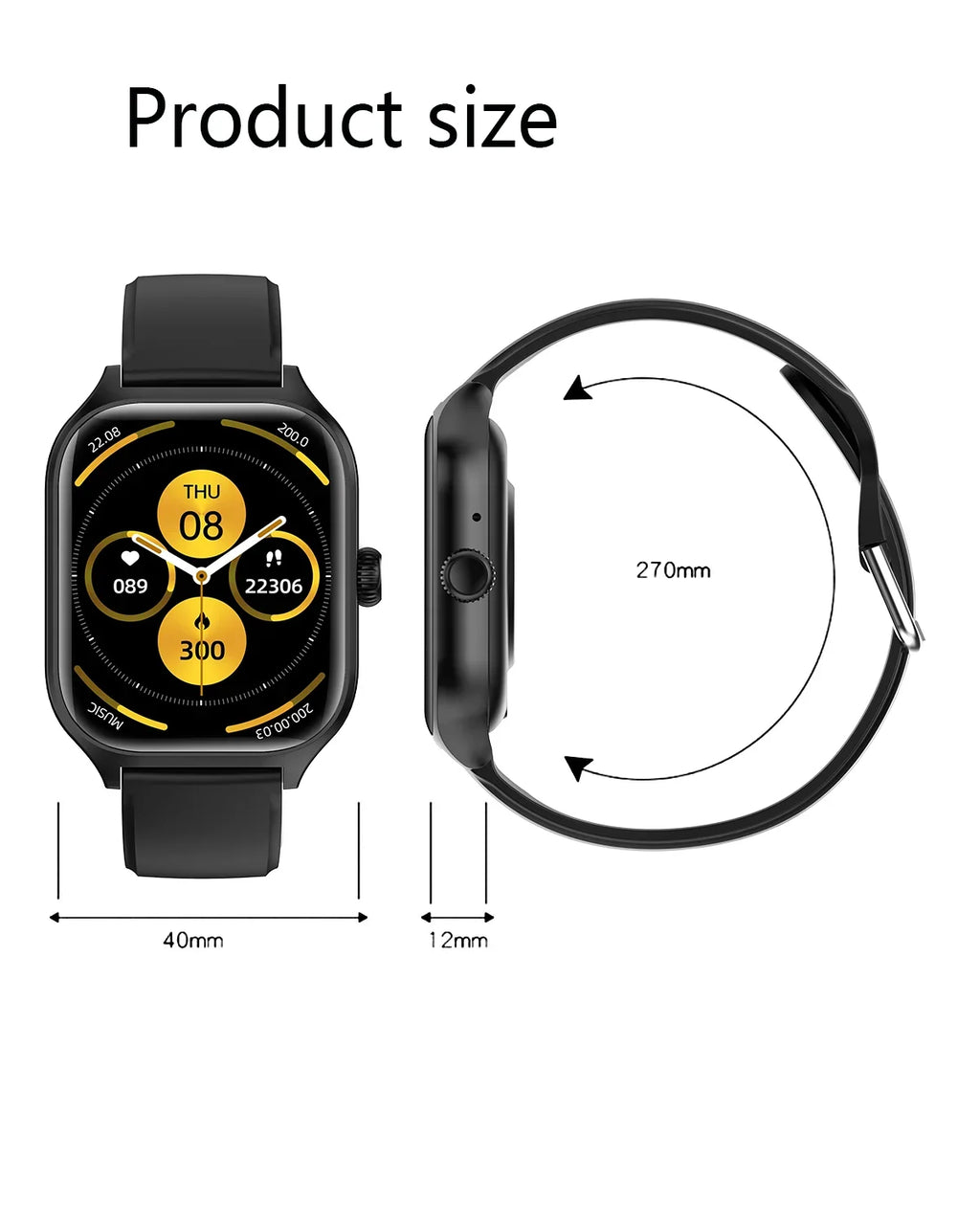 Smart Fitness Watch | Bluetooth Call, Heart Rate, Sleep Tracker & 2.01" Display | Afrocentric