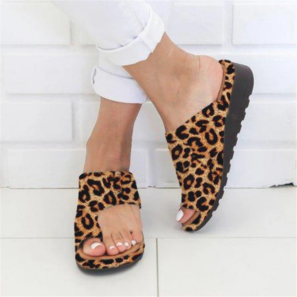 Women Summer Orthopedic Sandals - Comfy Platform Flat Bunion Corrector Slippers | Afrocentric
