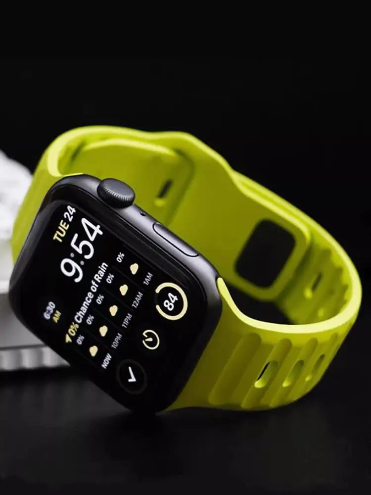Silicone Sport Band for Apple Watch | Soft Rubber Strap for All Series & Ultra | Afrocentric