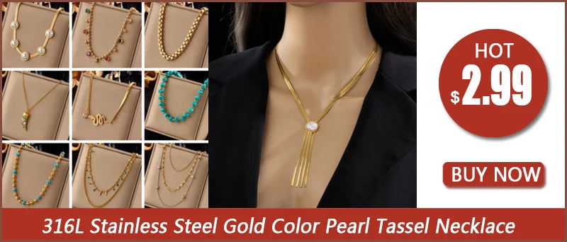Gold Water Drop Tassel Jewelry Set | Necklace & Earrings for Women | Afrocentric