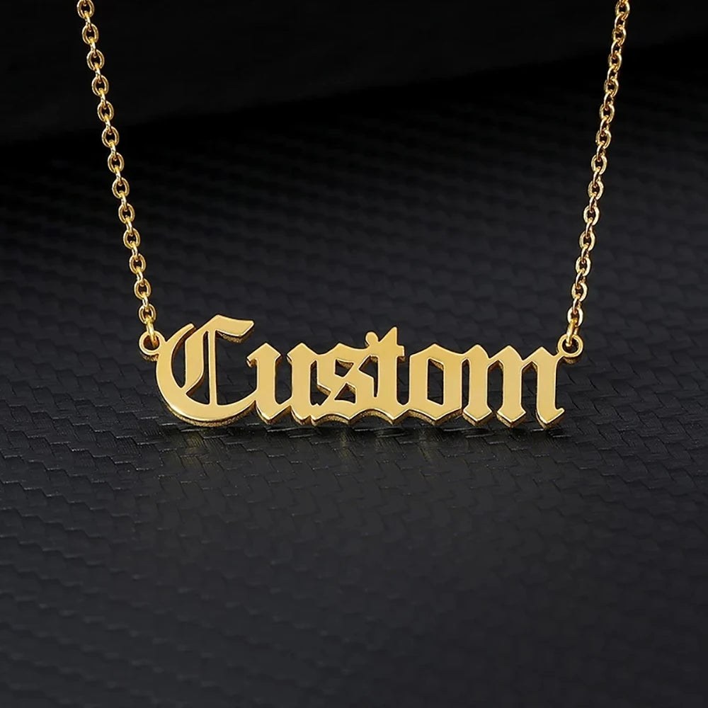 Custom Name Necklace for Women — Personalised Stainless Steel Pendant Style 11 | Afrocentric