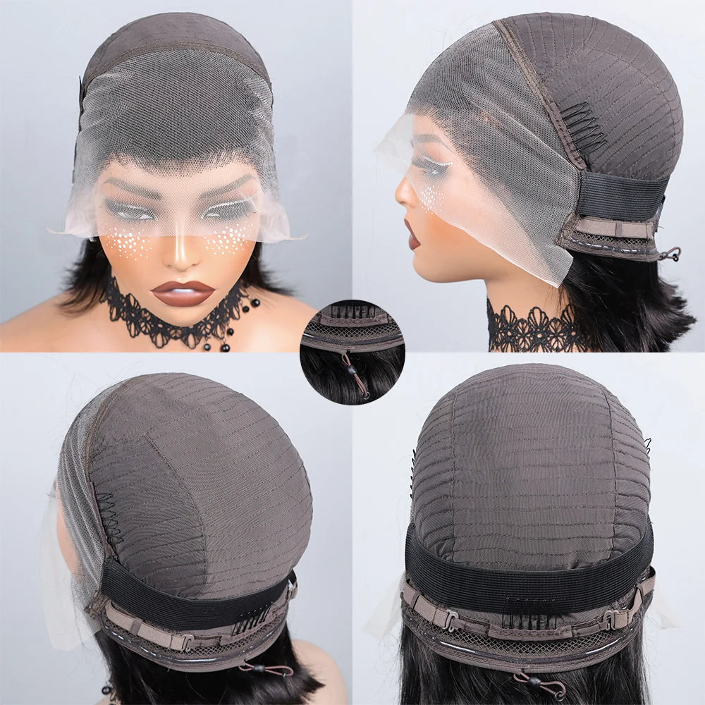 Bob Wig Human Hair | 13x4 HD Lace Front Glueless Pre-Plucked for Black Women | Afrocentric