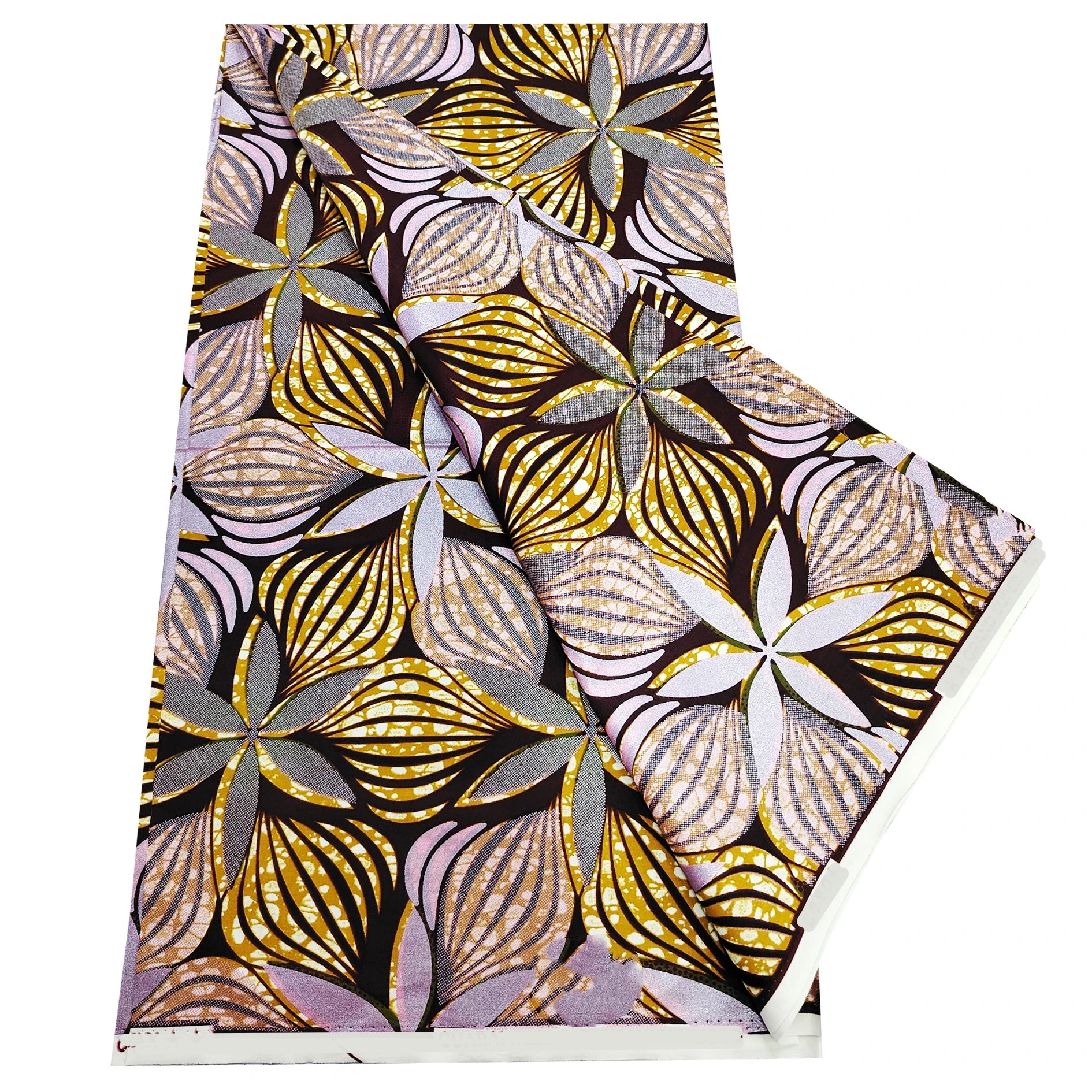 Newest African Grand Golden Wax Print Fabric 100% Cotton Good Quality Ankara Tissu Pagne Flash Gold Print Batik Wax H6-528-2 as picture 20 6yards | Afrocentric