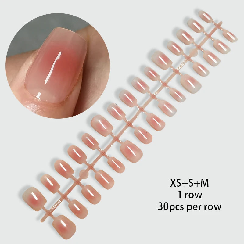 Matte Nude Press-On Nail Set | 30pcs Full Cover False Nails | French & Nude Styles Nude 06 | Afrocentric