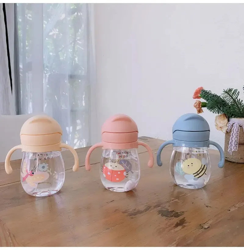 Baby Water Cup with Straw - Cute Anti-Choking Duckbill Infant Drinking Cup | Afrocentric