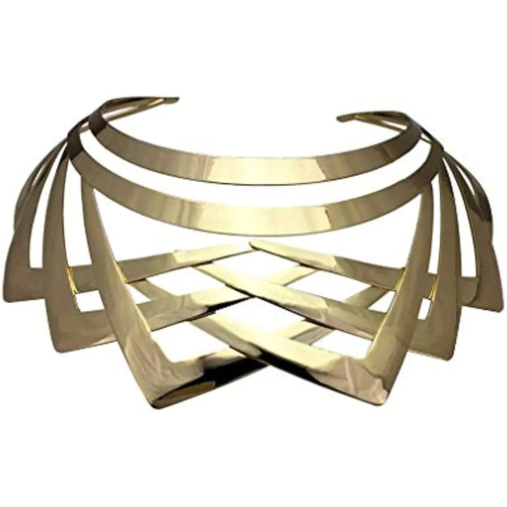 African Statement Choker Necklace Gold 45cm | Afrocentric