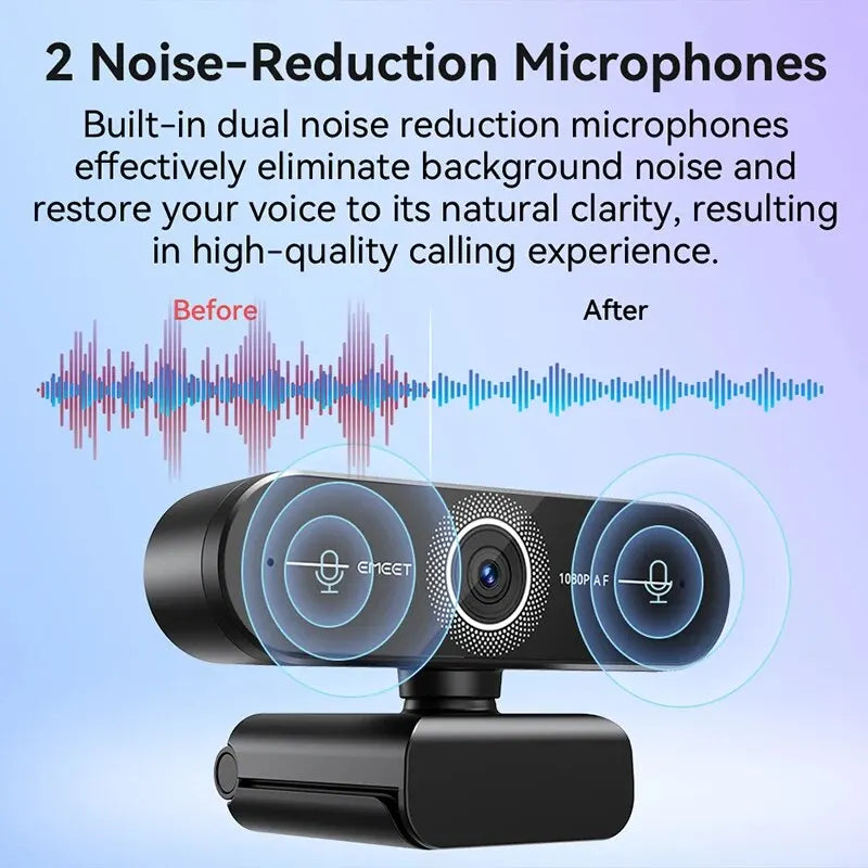 4K Webcam | EMEET C60E Autofocus USB Camera for Video Calls & Streaming | Afrocentric