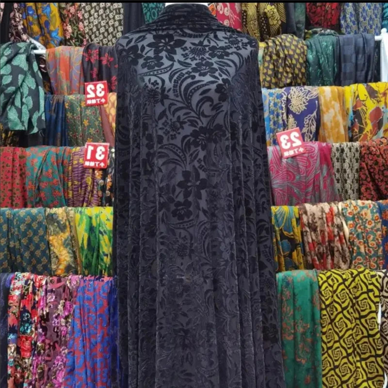 CWW/ Fashionable Velour Lace 5 Yards Soft Modern African Traditional Fabric Clothing Sewing. (0829 as shown 13 5yard | Afrocentric