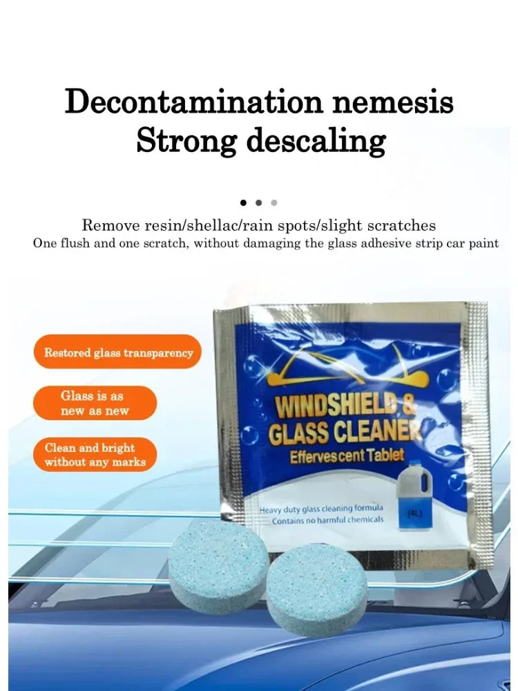 Car Windscreen Cleaner Effervescent Tablets | Concentrated | 10–300 pcs | Afrocentric