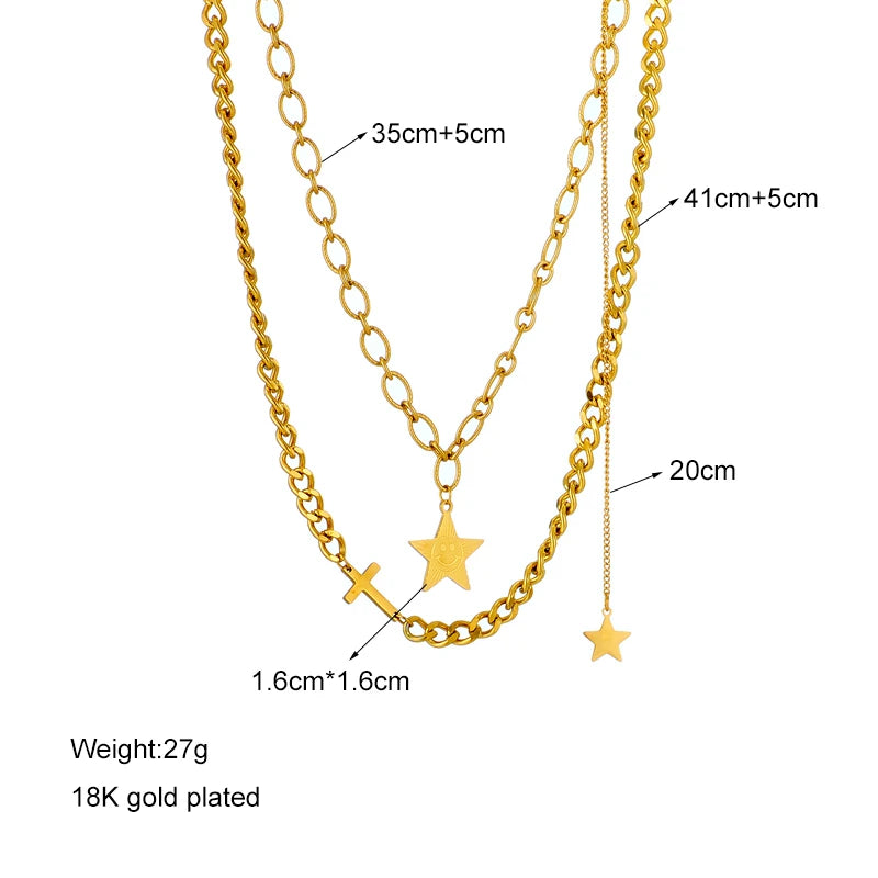 Multilayer Coin Pendant Necklace | Layered Chain for Women | Afrocentric