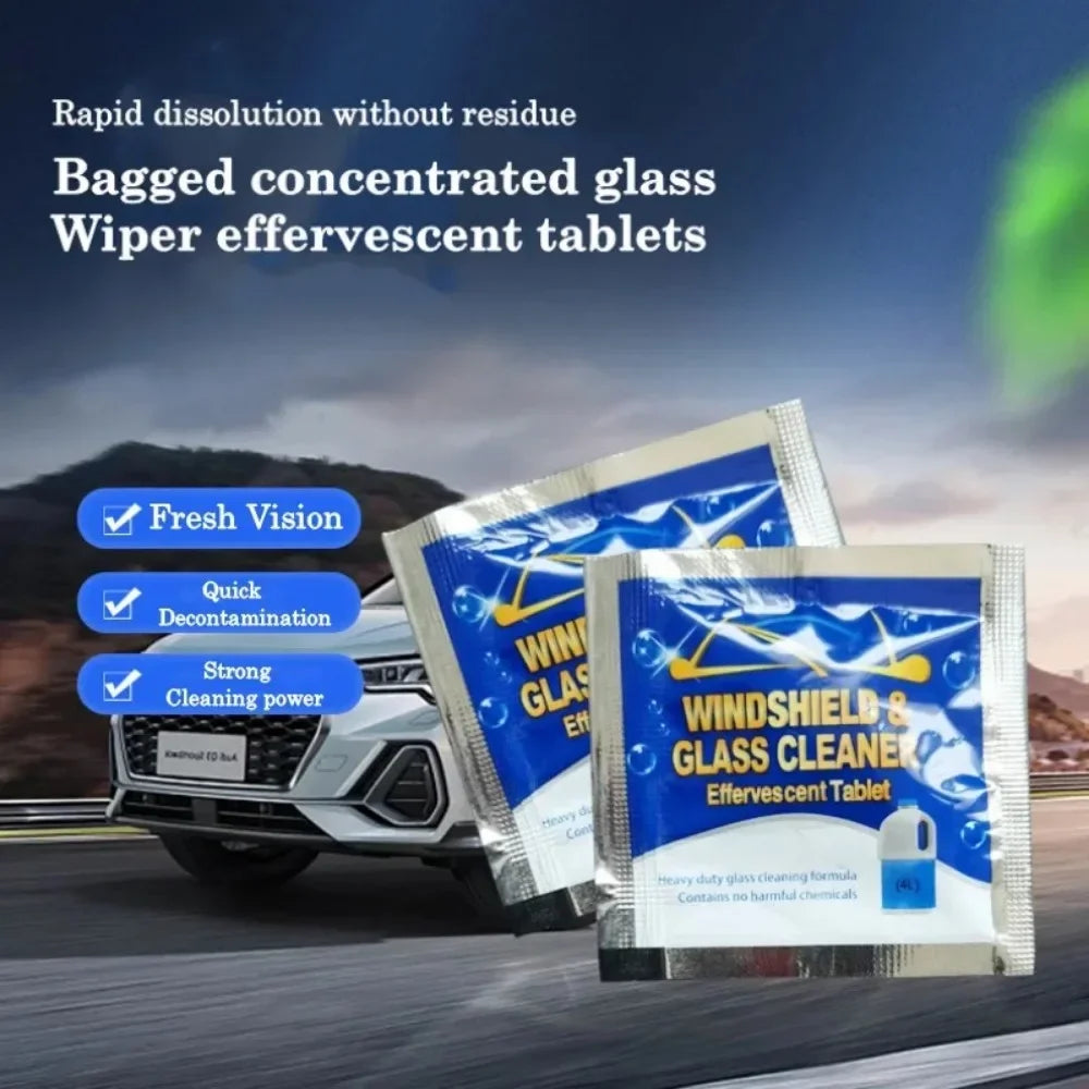 Car Windscreen Cleaner Effervescent Tablets | Concentrated | 10–300 pcs | Afrocentric