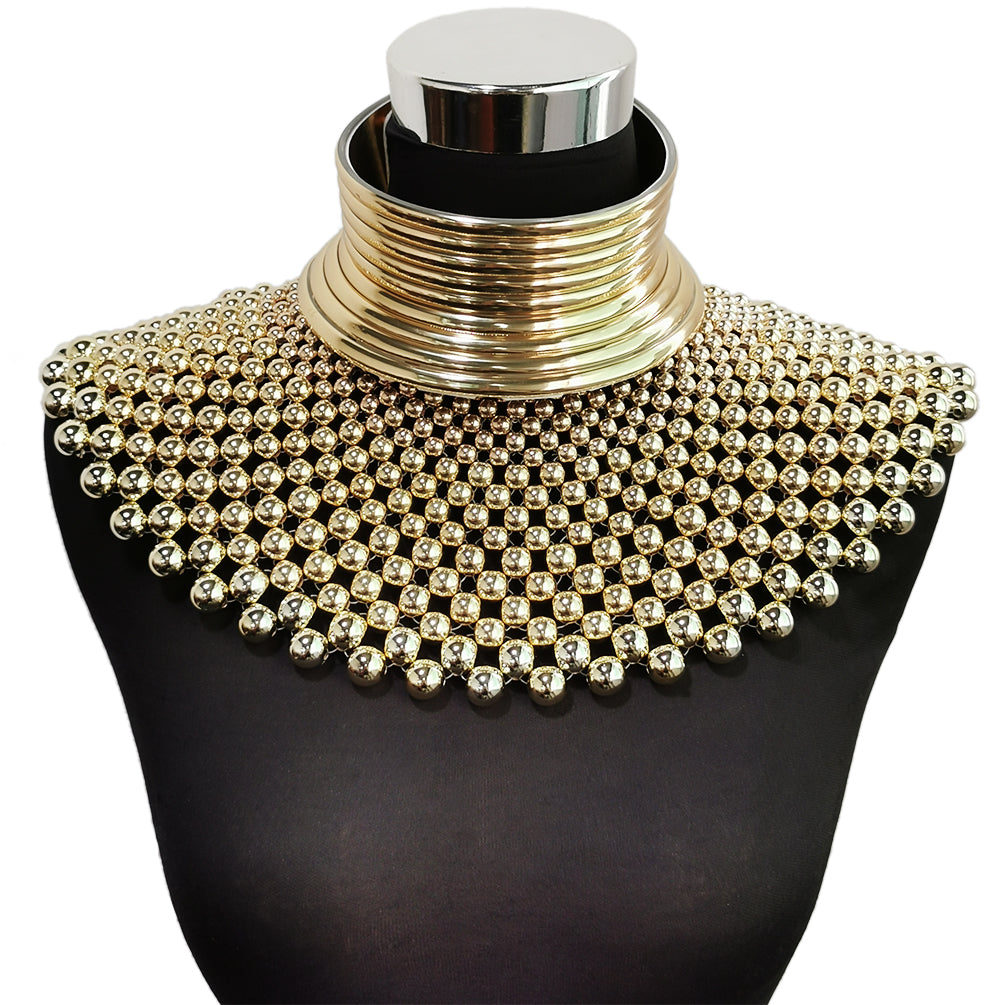 African Handmade Beaded Collar Necklace | Afrocentric