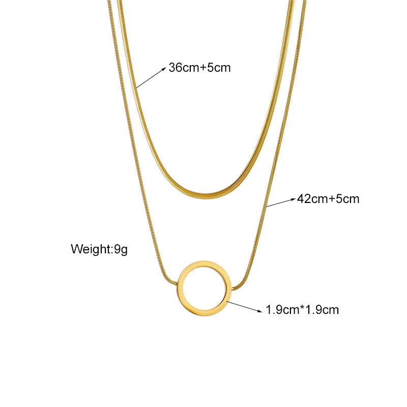 Multilayer Coin Pendant Necklace | Layered Chain for Women | Afrocentric