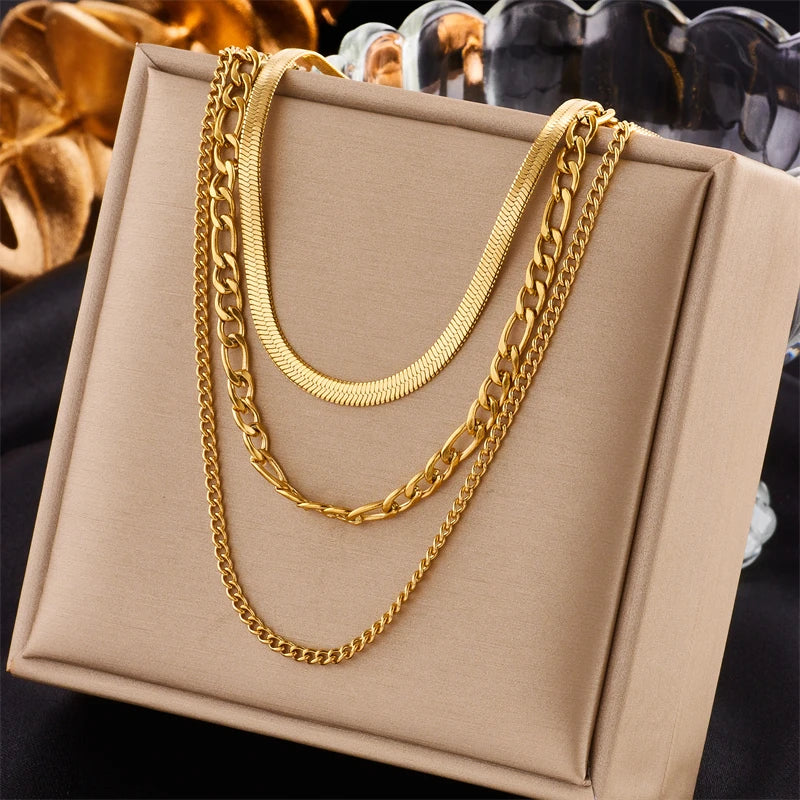 Multilayer Coin Pendant Necklace | Layered Chain for Women | Afrocentric
