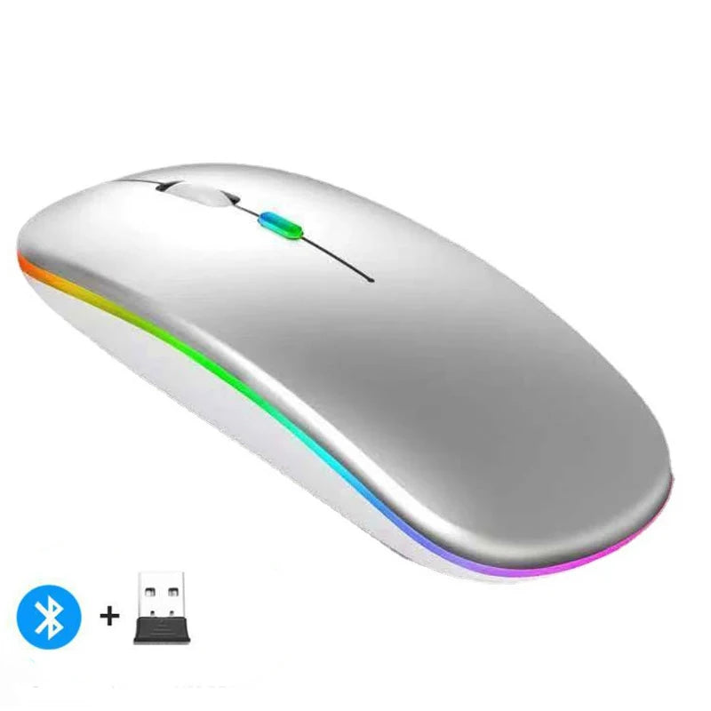 Wireless Rechargeable Silent Mouse | Bluetooth & 2.4GHz | 1600 DPI | Afrocentric