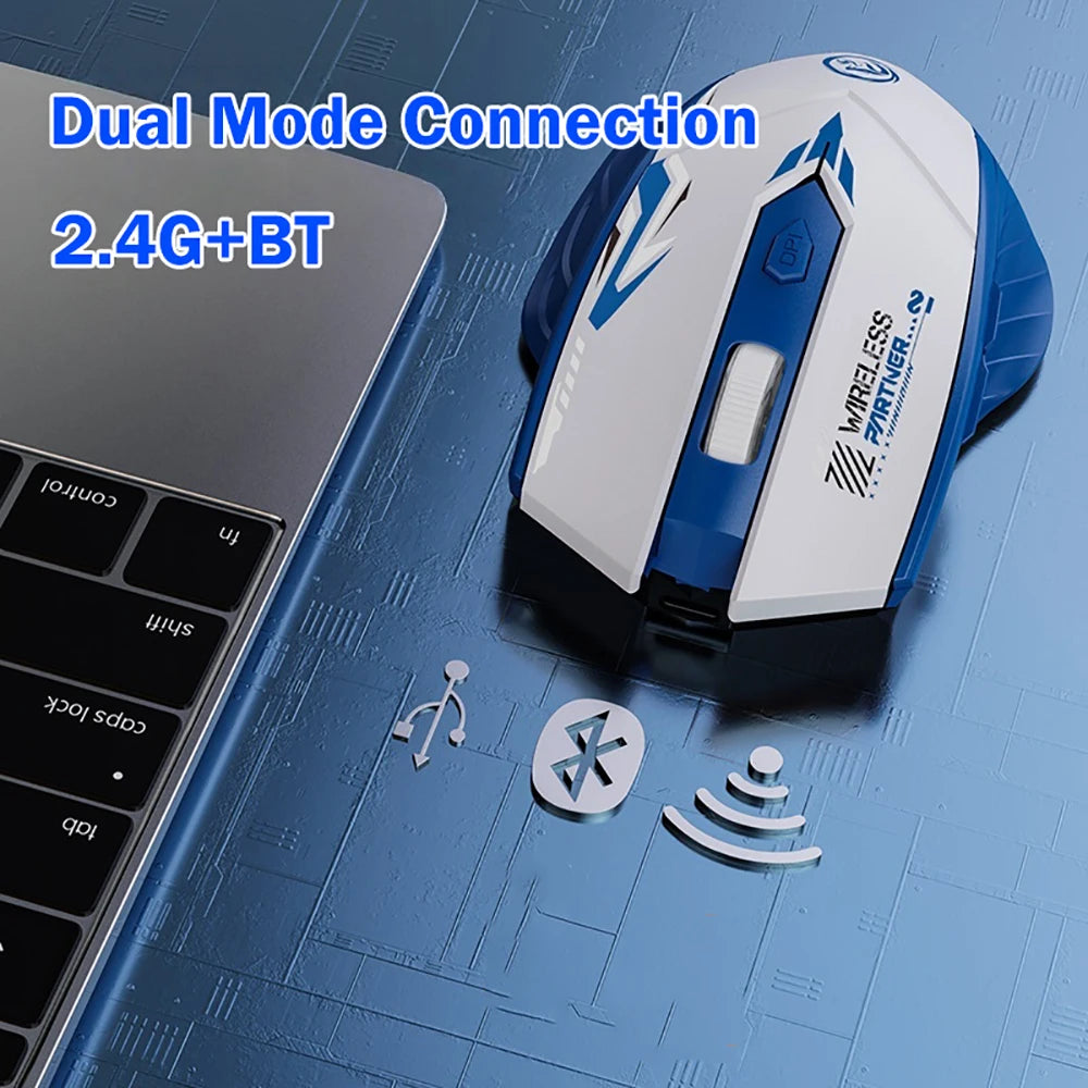 Bluetooth 5.4 Dual-Mode Wireless Mouse | 6 Buttons | Rechargeable | PC & Mac | Afrocentric