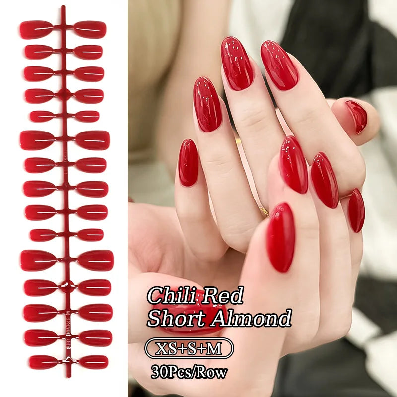 Matte Nude Press-On Nail Set | 30pcs Full Cover False Nails | French & Nude Styles 62702-6 | Afrocentric