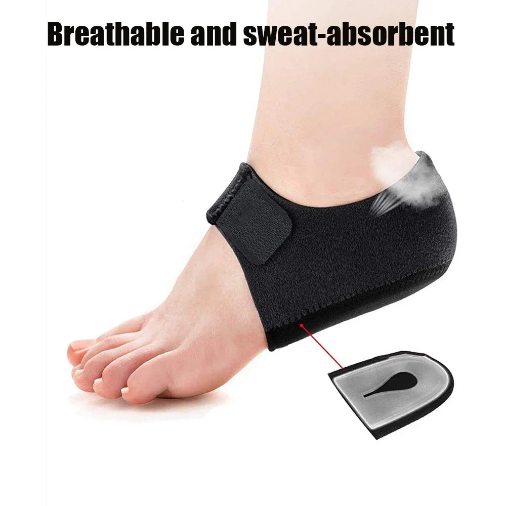 Plantar Fasciitis Heel Spur Support Insoles - U-Shaped Silicone Gel Heel Cups for Pain Relief | Afrocentric