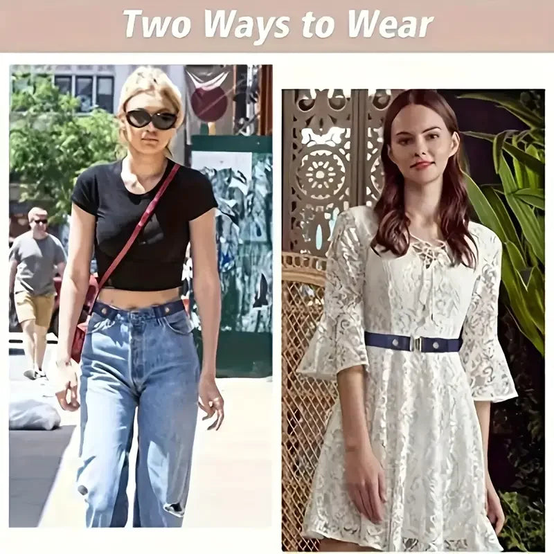 Invisible Elastic Belt | Traceless No-Show Waist Belt for Jeans, Trousers & More | Afrocentric