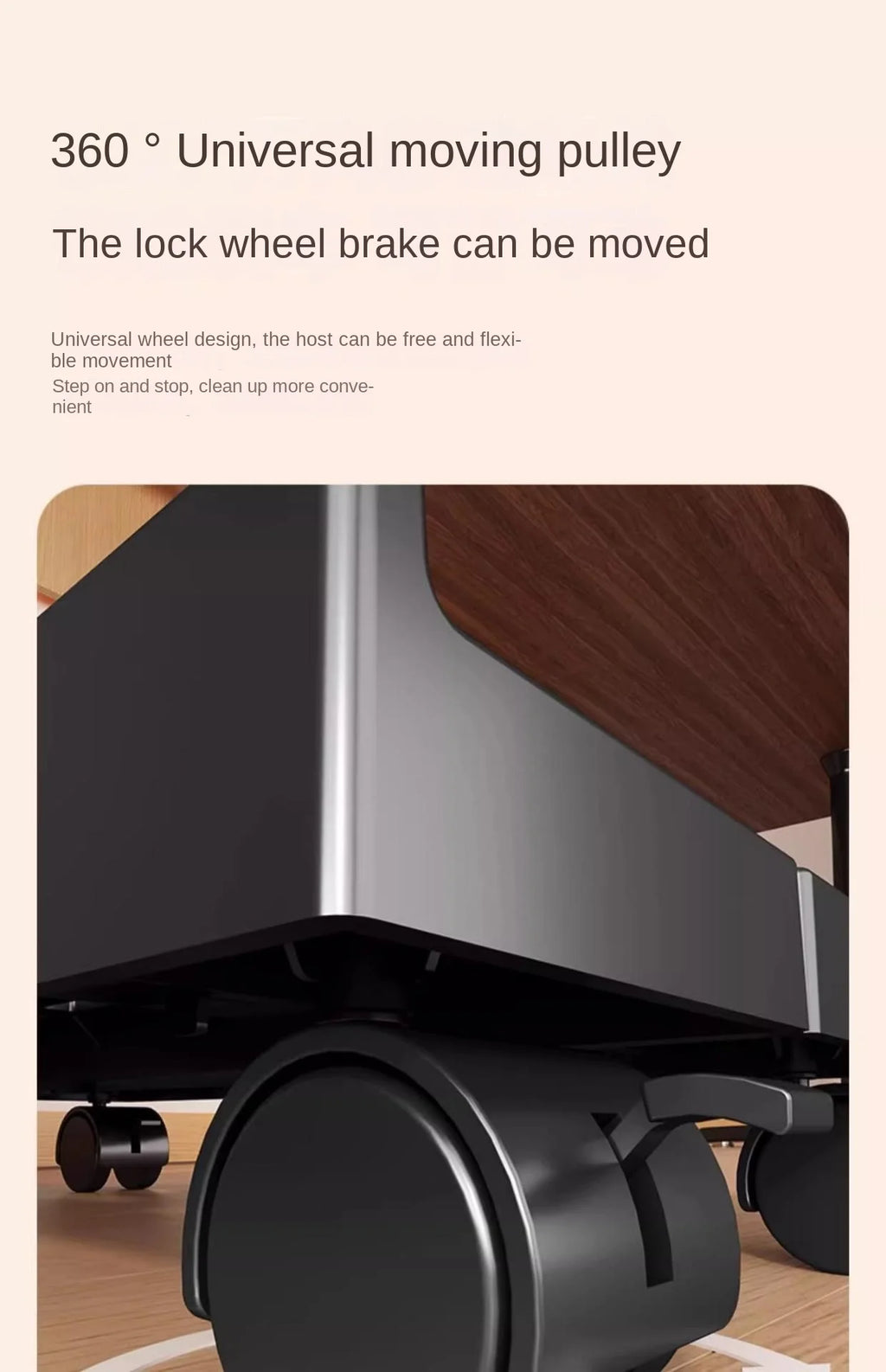 Adjustable CPU Stand with Wheels | Mobile PC Tower Desktop Floor Stand | Afrocentric