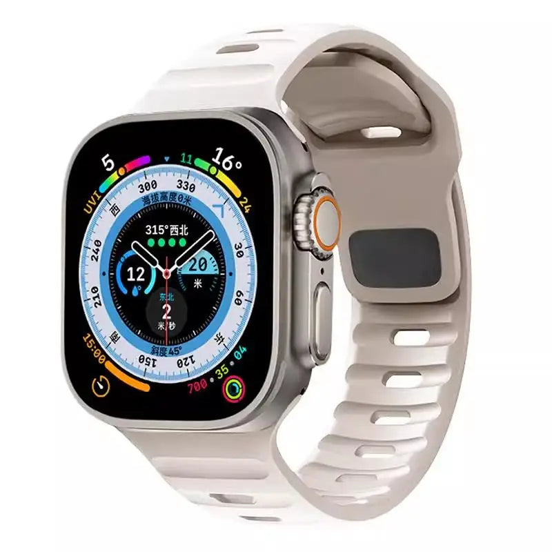 Silicone Sport Band for Apple Watch | Soft Rubber Strap for All Series & Ultra | Afrocentric