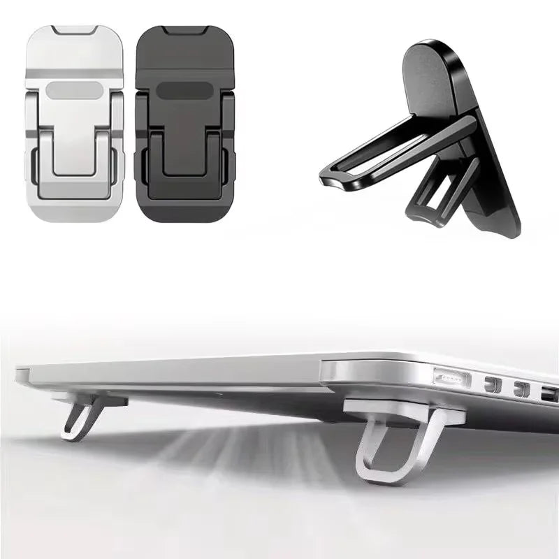 Mini Foldable Laptop Stand | 2-Pack | Self-Adhesive | 2 Adjustable Angles | Afrocentric
