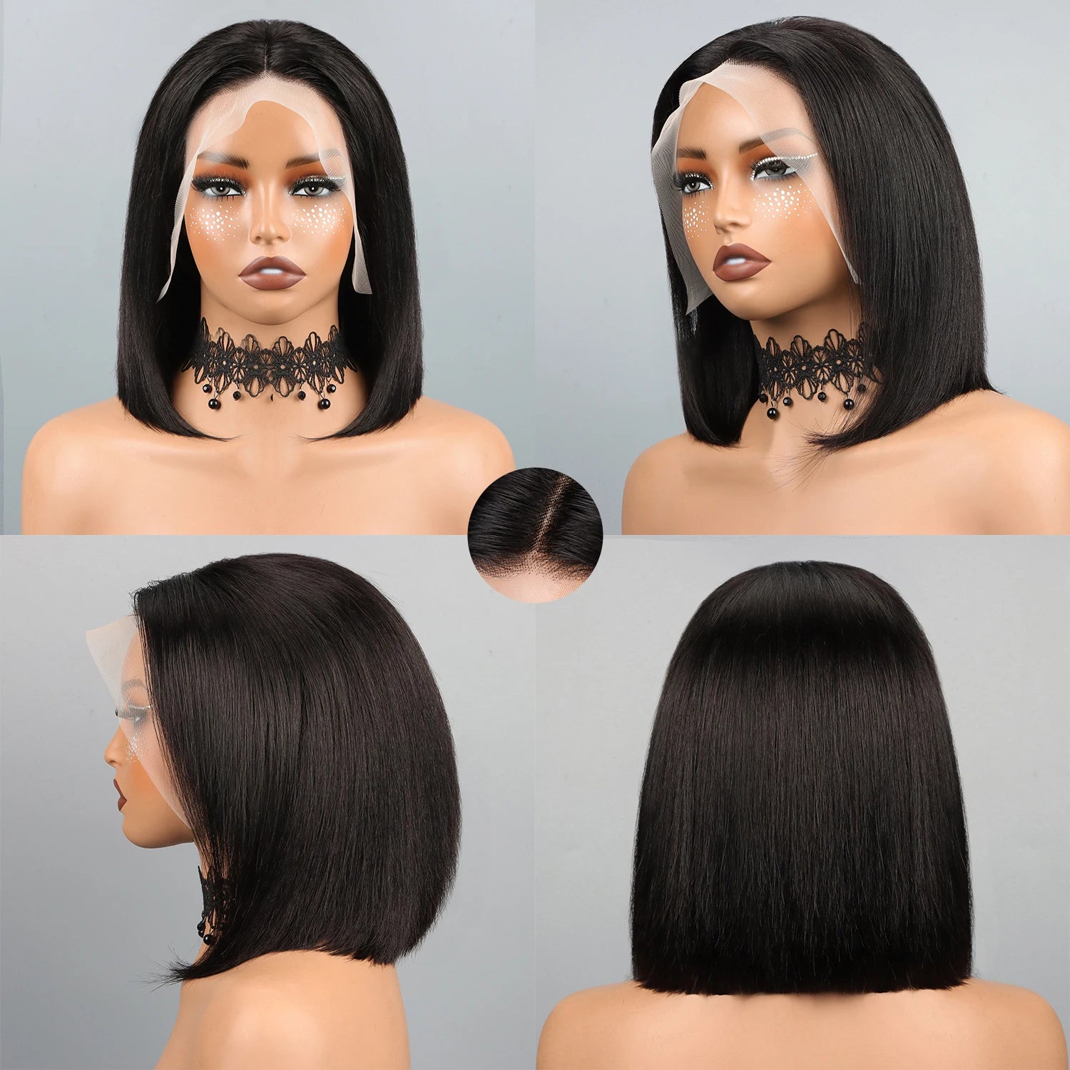 Bob Wig Human Hair | 13x4 HD Lace Front Glueless Pre-Plucked for Black Women | Afrocentric