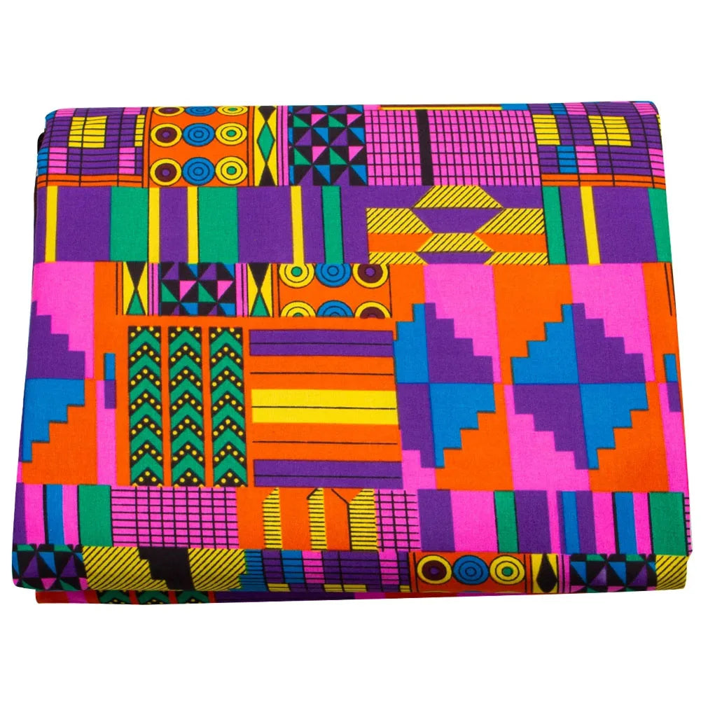 Ankara Prints African Dress Africa Prints Dimensions Handsewing Textile Veritable Wax Fan Pattern Vibrant Ankara Prints | Afrocentric